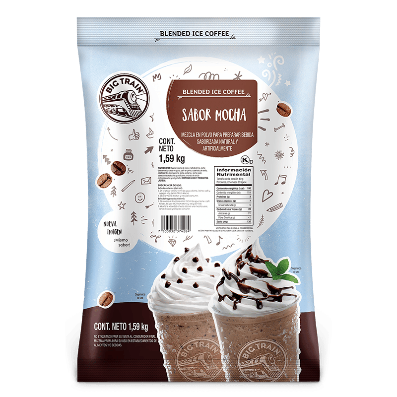 MOCHA BLENDED ICE COFFEE BIG TRAIN