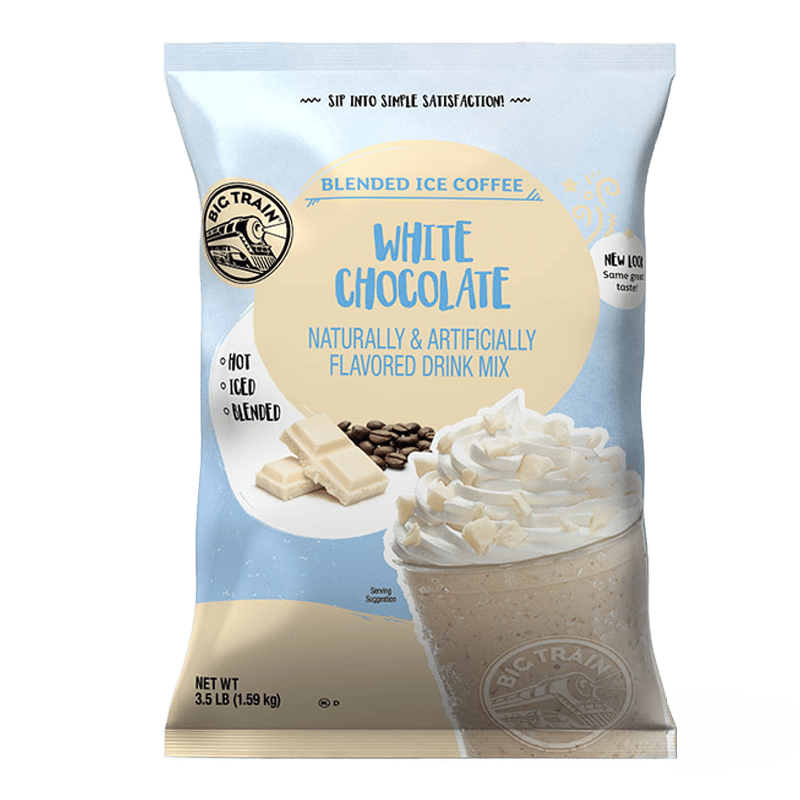 CHOCOLATE BLANCO CON CAFE BLENDED ICE COFFEE BIG TRAIN