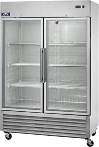Refrigerador de dos puertas de acero inoxidable